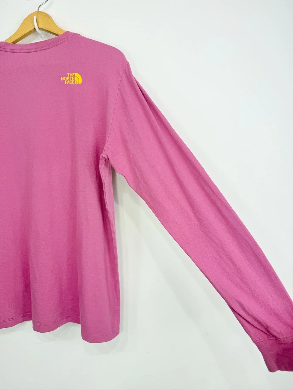 The North Face Magenta Tree Logo Graphic Long Sleeve Unisex Cotton Tee Shirt